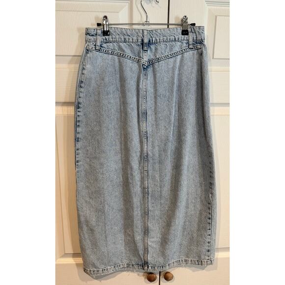Free People We The Free Ava Denim Midi Skirt – Light Wash- Small - Picture 6 of 7